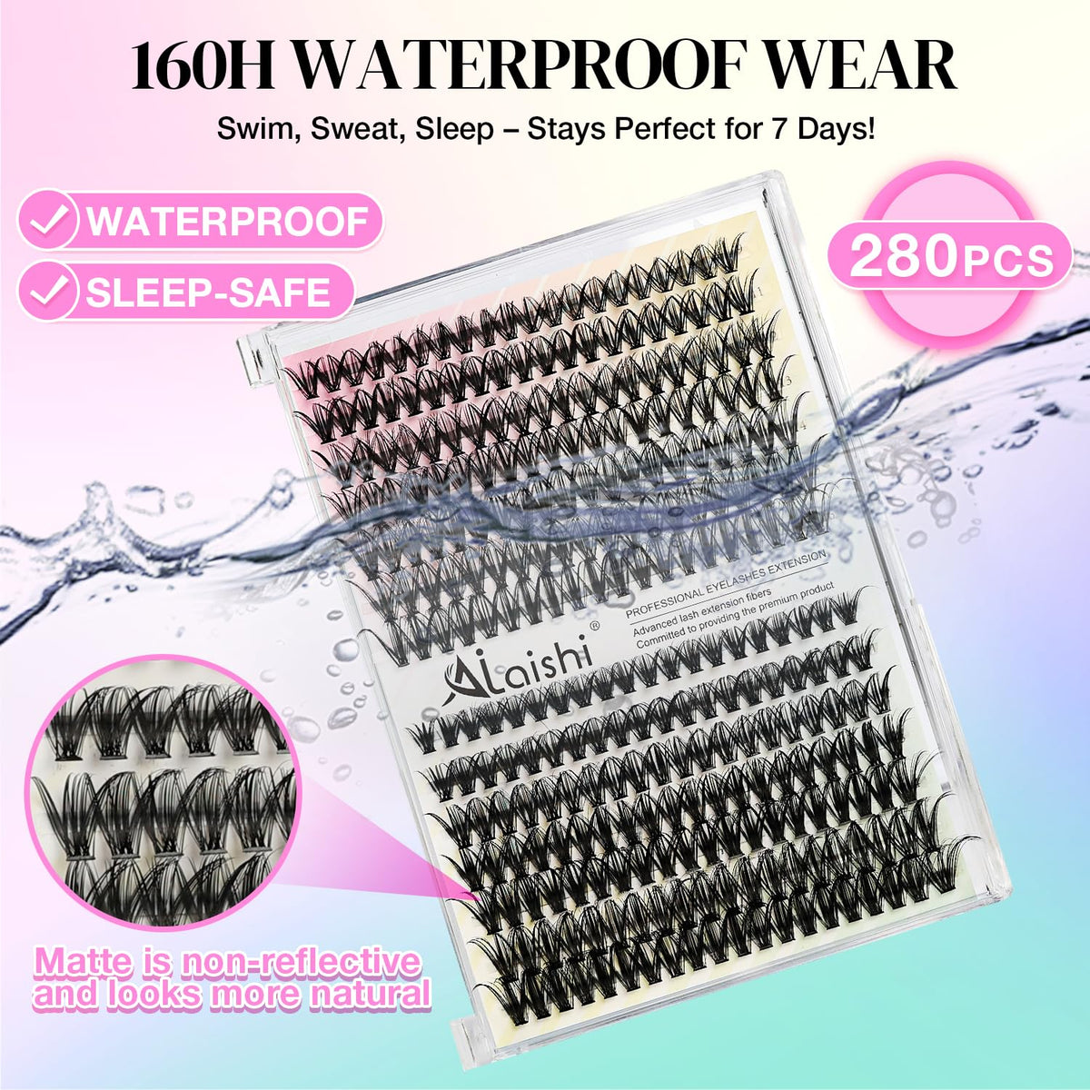 Angle tweezers included in AILAISHI Lash Clusters Kit
