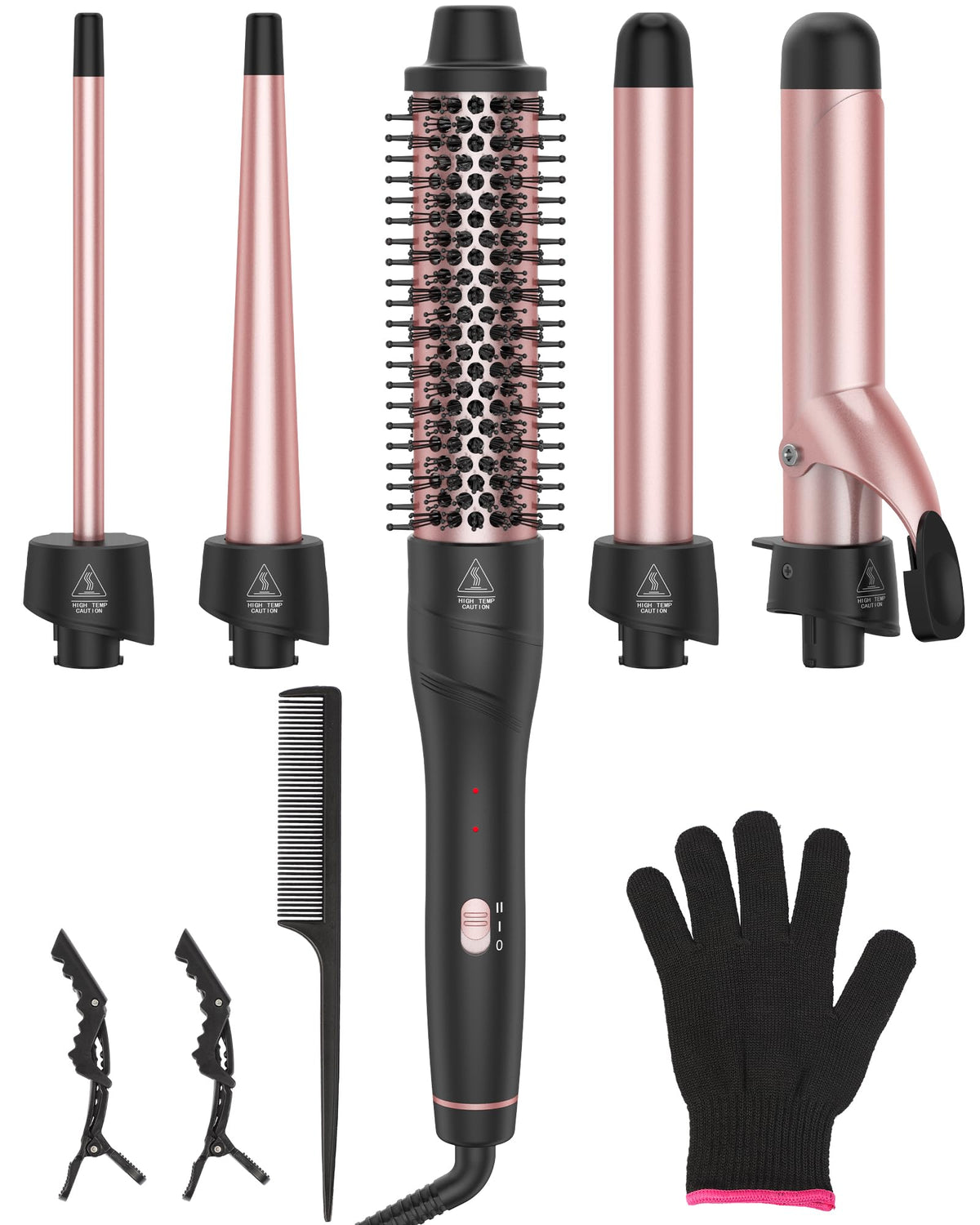 ANIEKIN 5 in 1 Curling Iron Set with all attachments