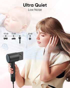 ANIEKIN Hair Dryer side view showing compact design