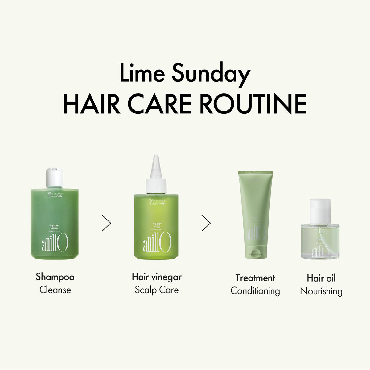 ANILLO Lime Hair Essence 50ml lifestyle shot with a fresh citrus theme