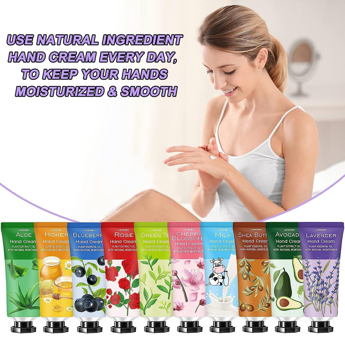 Ankooy mini hand creams with floral background