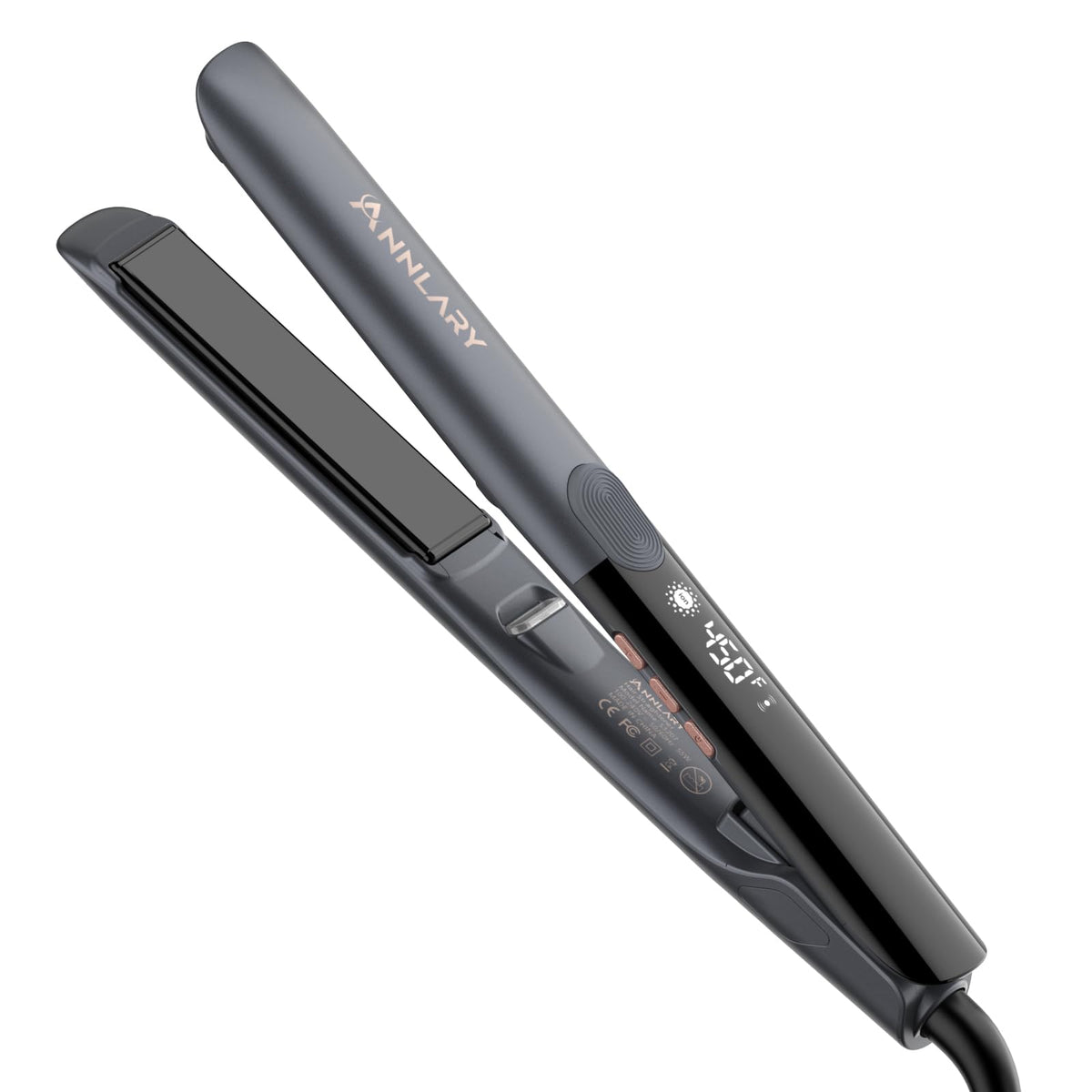 ANNLARY 1 Inch Hair Straightener and Curler front view