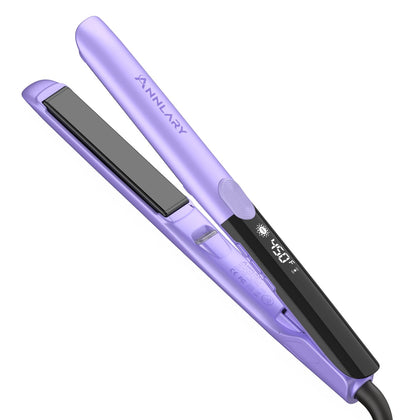 ANNLARY 1 Inch Hair Straightener front view with titanium ceramic plates