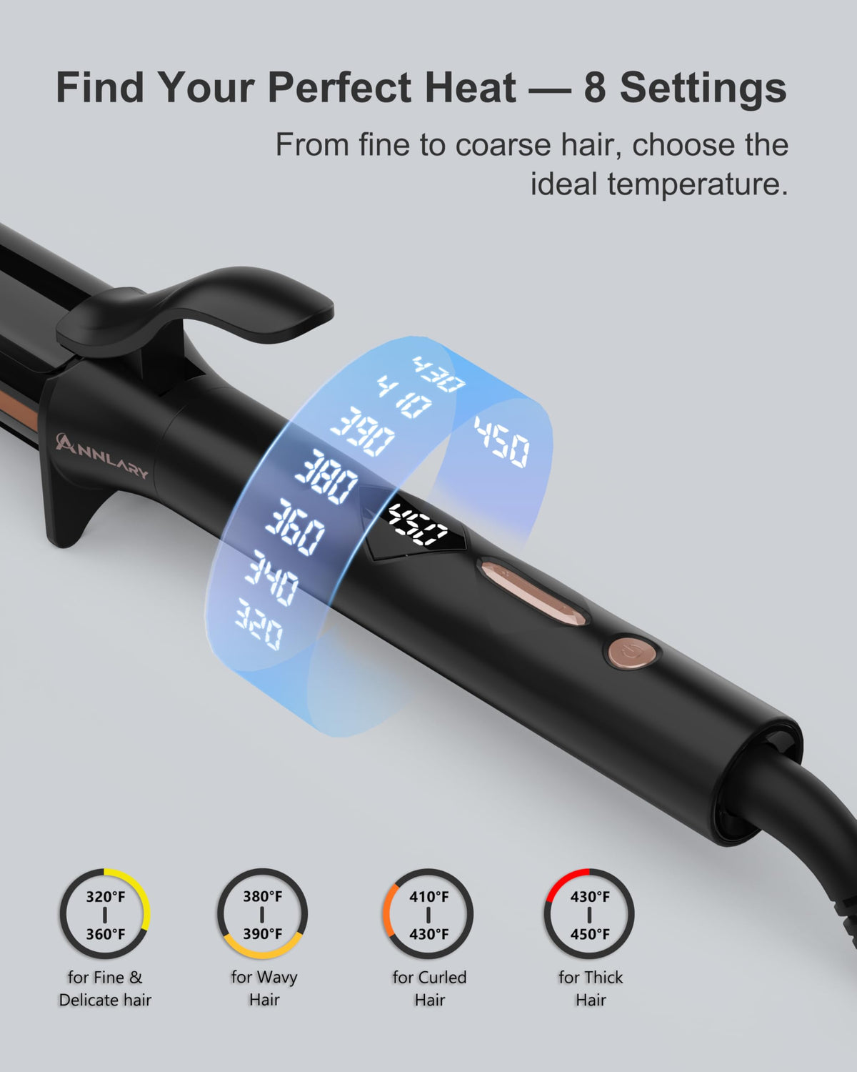 ANNLARY Curling Iron packaging front view