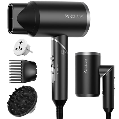 ANNLARY Hair Dryer front view with comb nozzle