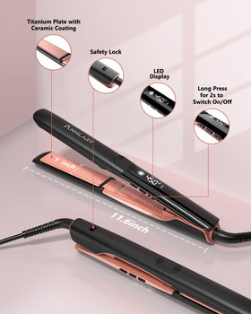 ANNLARY Hair Straightener 1 Inch packed with user manual
