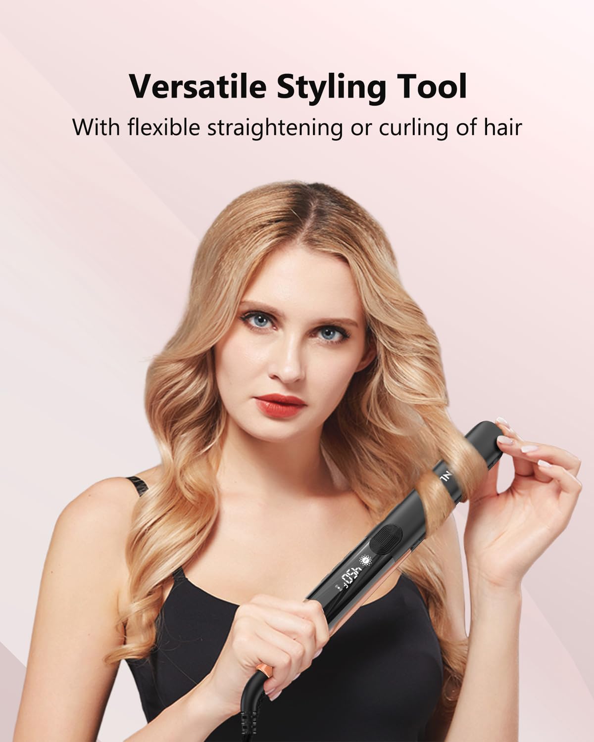 ANNLARY Hair Straightener 1 Inch showing dual voltage feature