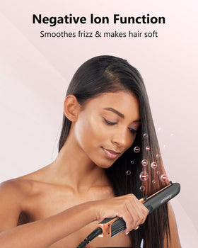 ANNLARY Hair Straightener 1 Inch side view showing adjustable temperature display