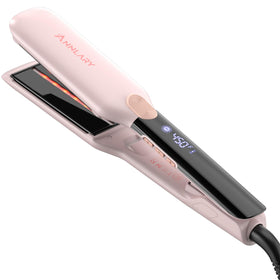 ANNLARY Hair Straightener front view with titanium ceramic plates