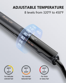 ANNLARY straightener showing titanium ceramic plates
