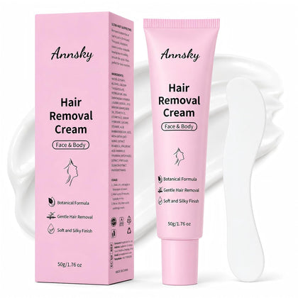 Annsky Hair Removal Cream 68g front view with packaging