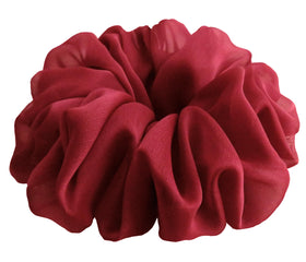 AnnushkaHomeDecor big scrunchie dark red side view
