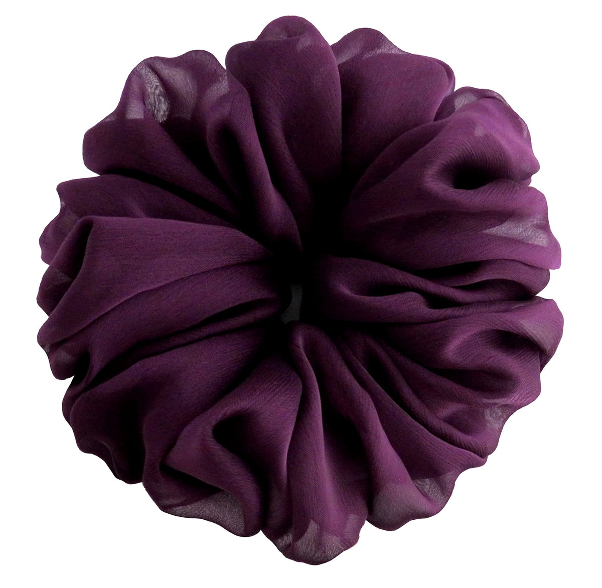 AnnushkaHomeDecor Big Scrunchie displayed in clear gift box with silver ribbon