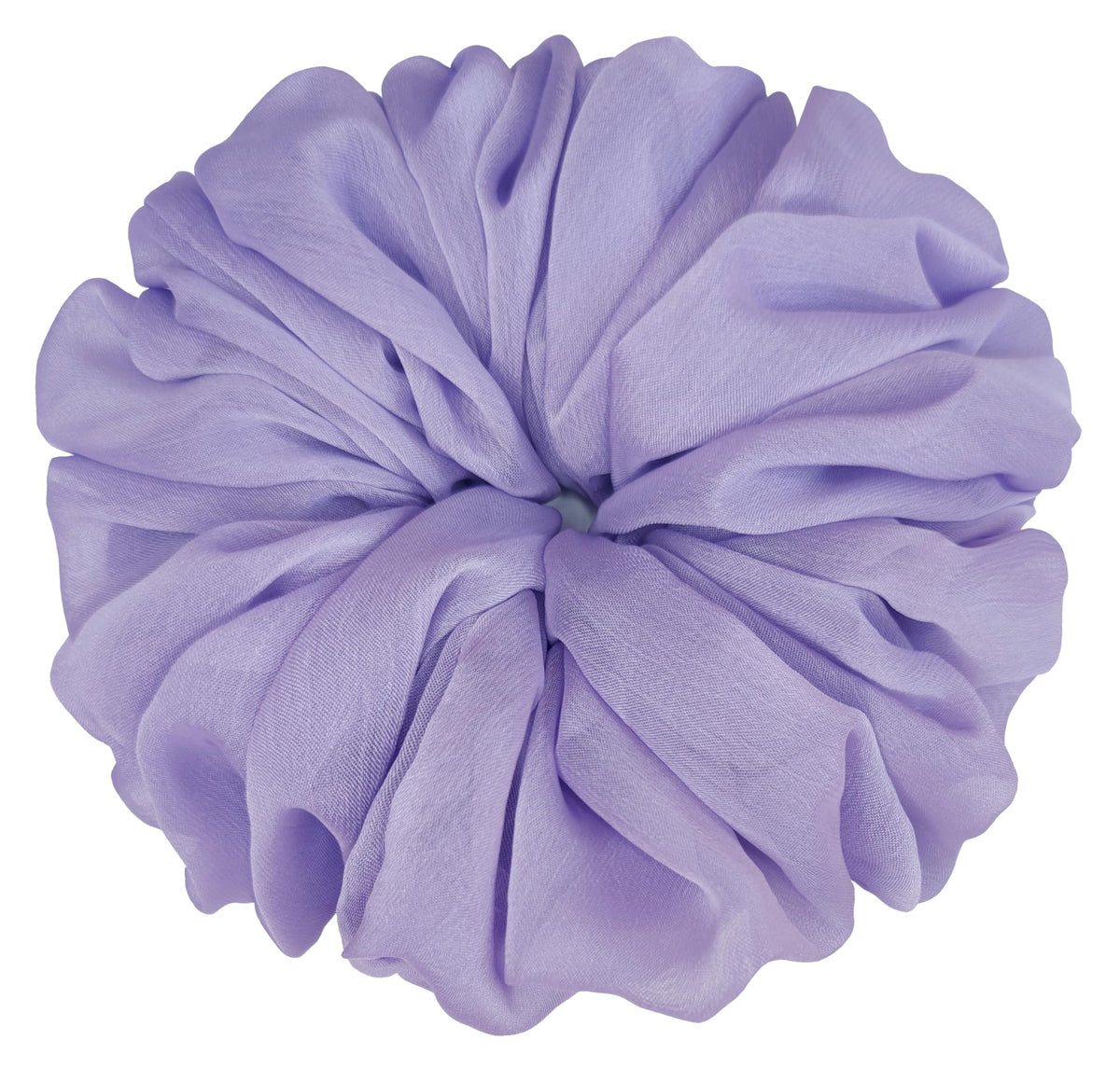 AnnushkaHomeDecor big scrunchie displayed in gift packaging with silver ribbon