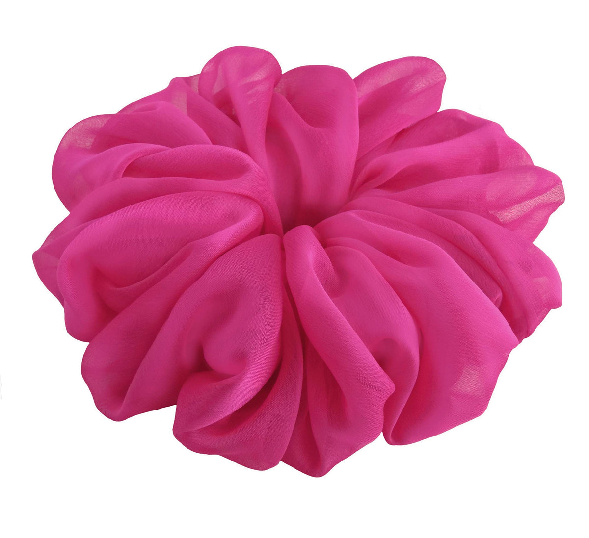 AnnushkaHomeDecor Big Scrunchie Hot Pink front view