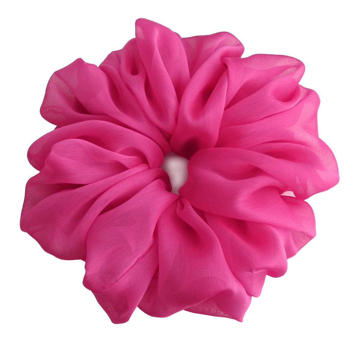 AnnushkaHomeDecor Big Scrunchie Hot Pink side view
