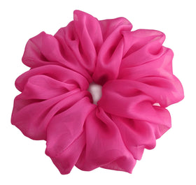 AnnushkaHomeDecor Big Scrunchie Hot Pink side view