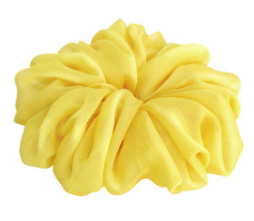 AnnushkaHomeDecor Big Scrunchie in Lemon Yellow front view