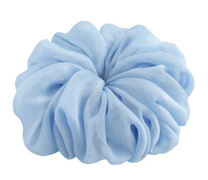 AnnushkaHomeDecor Big Scrunchie in Light Blue, front view