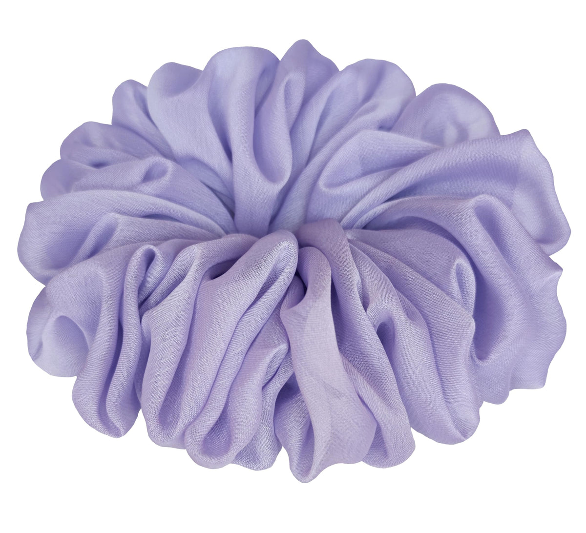 AnnushkaHomeDecor big scrunchie in light purple front view