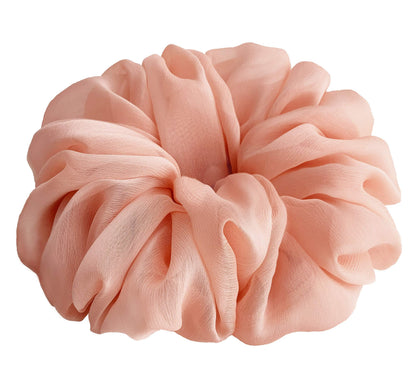 AnnushkaHomeDecor Big Scrunchie in Peach front view