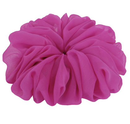 AnnushkaHomeDecor Big Scrunchie in Pink Purple front view