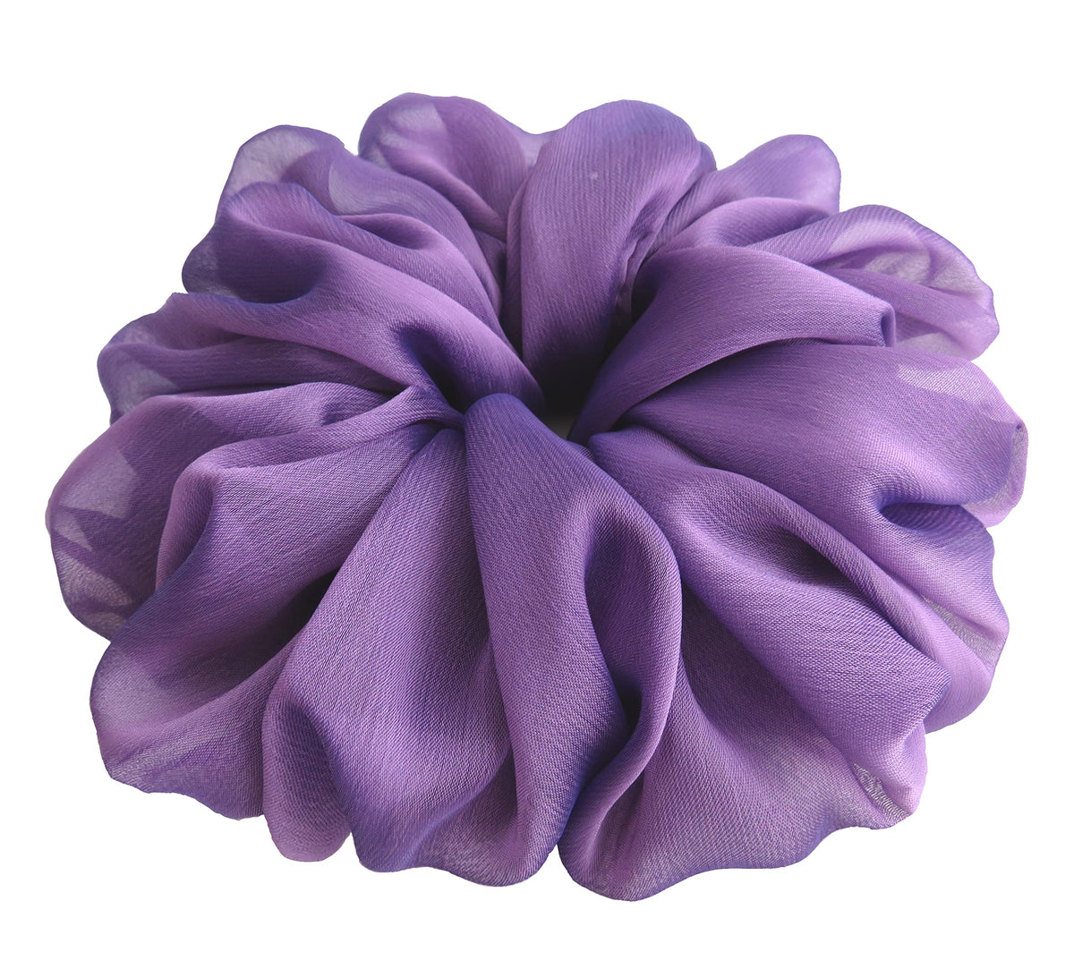 AnnushkaHomeDecor Big Scrunchie in Purple Amethyst front view