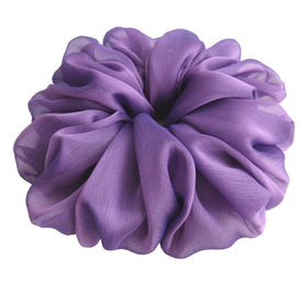 AnnushkaHomeDecor Big Scrunchie in Purple Amethyst front view