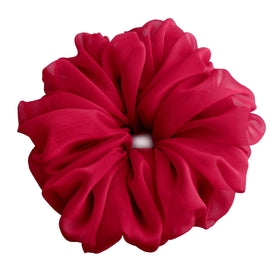 AnnushkaHomeDecor Big Scrunchie in red displayed in gift box