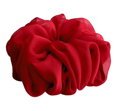 AnnushkaHomeDecor Big Scrunchie in red front view