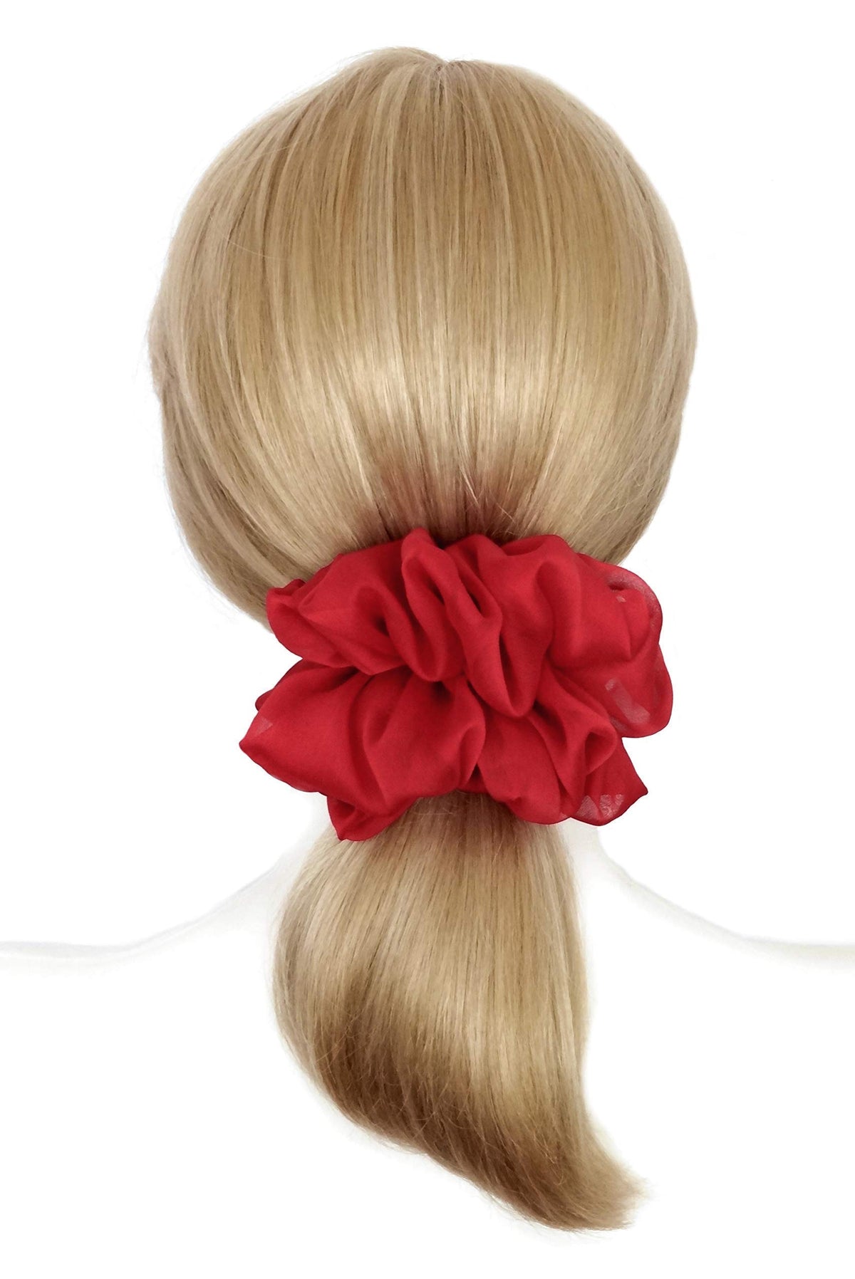 AnnushkaHomeDecor Big Scrunchie in red side view