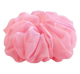 AnnushkaHomeDecor Big Scrunchie in Sweet Pink front view