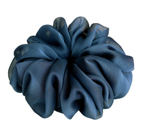AnnushkaHomeDecor Big Scrunchie Moonlight Blue front view