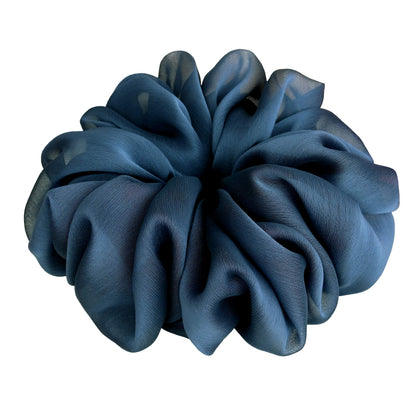 AnnushkaHomeDecor Big Scrunchie Moonlight Blue front view