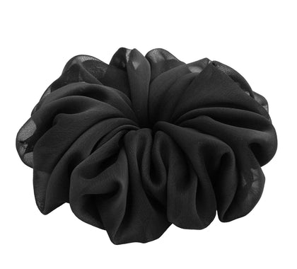 AnnushkaHomeDecor Big Scrunchies in black, front view