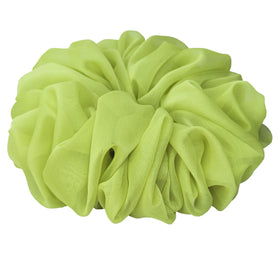 AnnushkaHomeDecor Big Scrunchies Lime Green front view