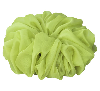 AnnushkaHomeDecor Big Scrunchies Lime Green front view
