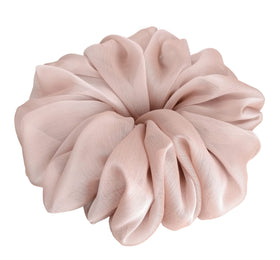 AnnushkaHomeDecor Big Scrunchies Pink Beige front view