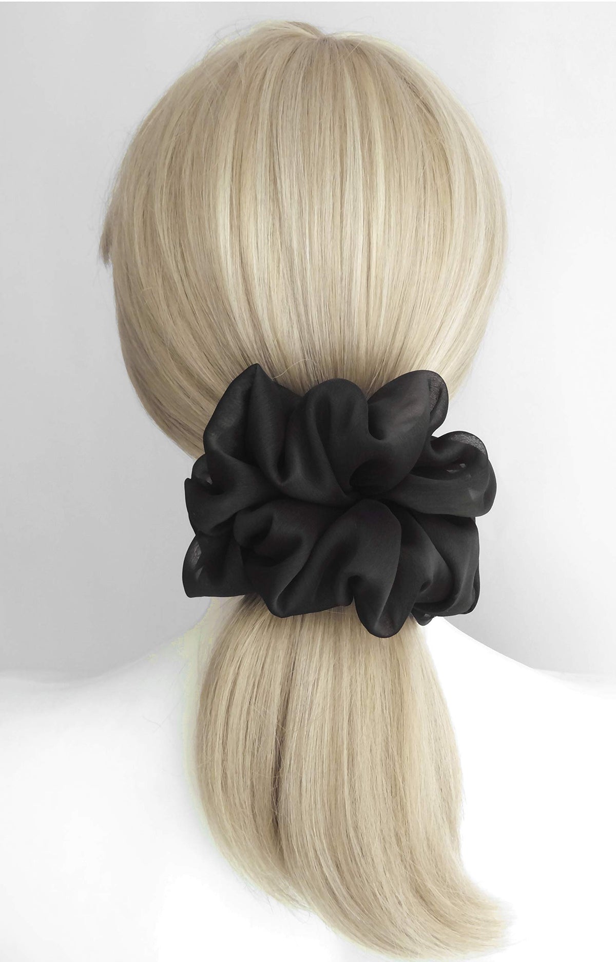 AnnushkaHomeDecor Big Scrunchies showing soft chiffon texture