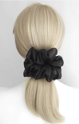 AnnushkaHomeDecor Big Scrunchies showing soft chiffon texture