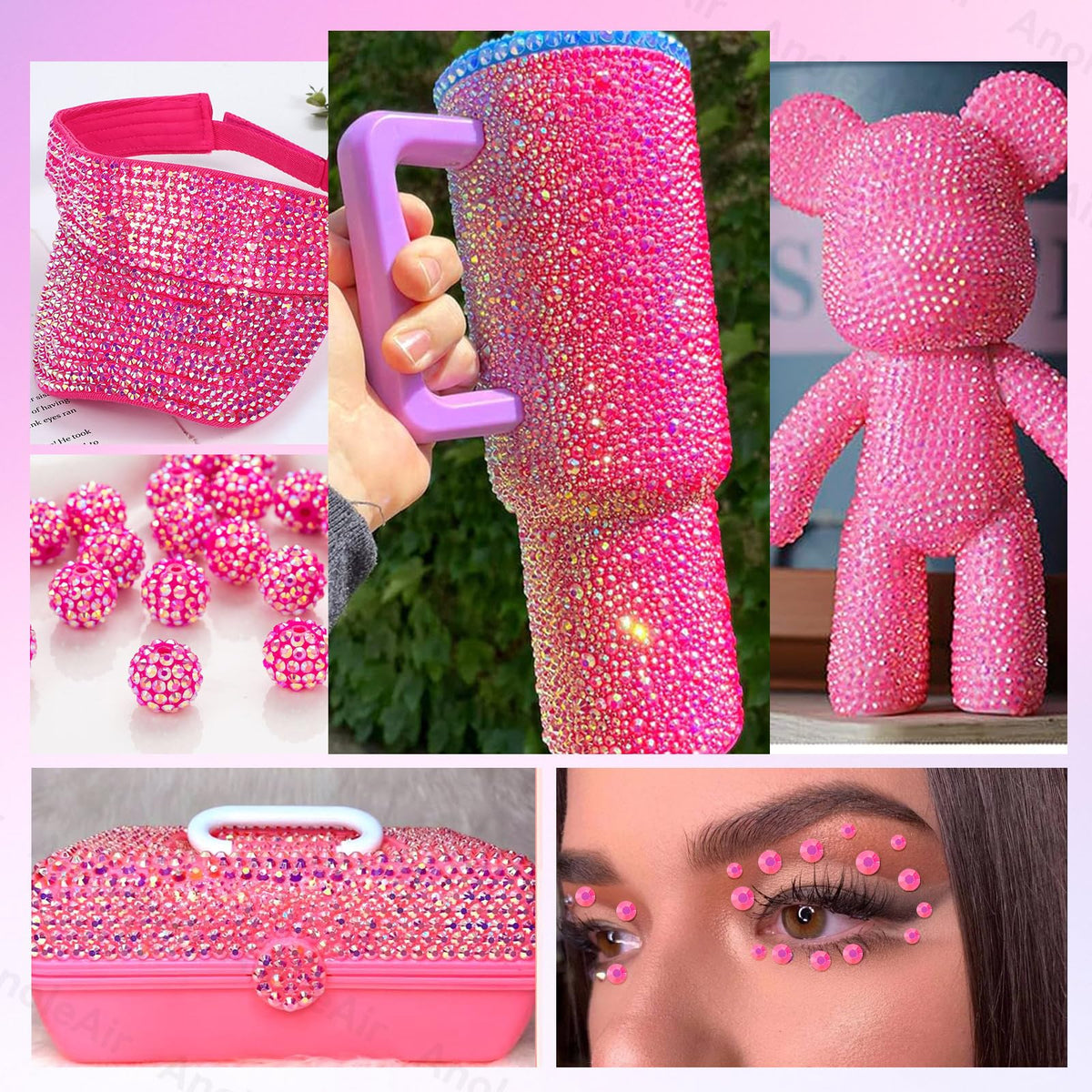AnoleAir rhinestones kit packaging and contents