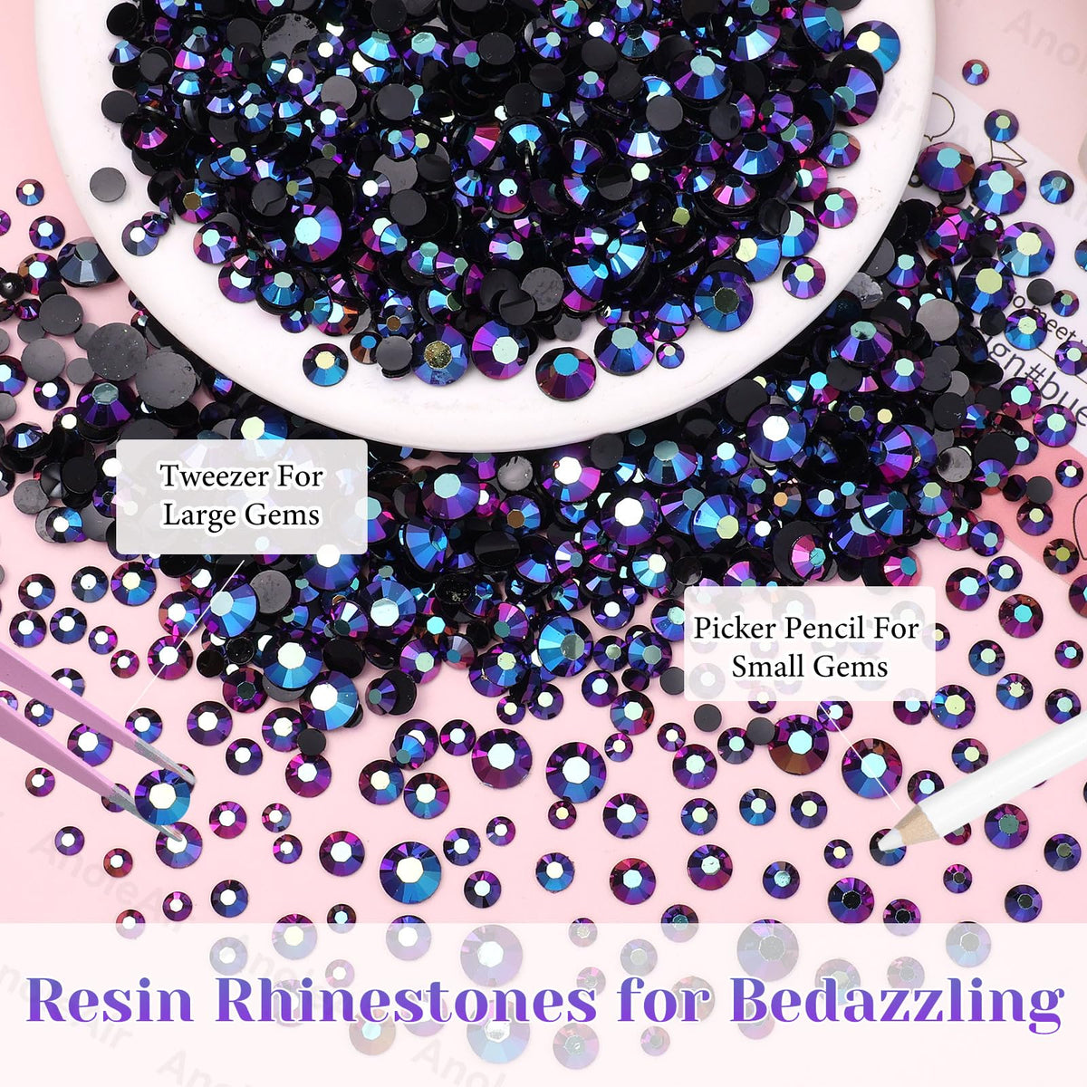 AnoleAir rhinestones used on a decorated tumbler