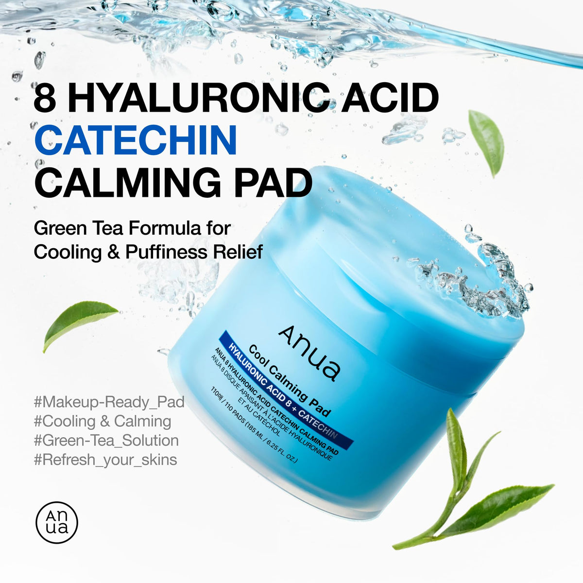 ANUA 8 Hyaluronic Acid Calming Pad showing pad texture
