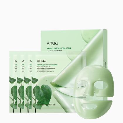 ANUA Heartleaf 70 Soothing Collagen Mask packaging front view