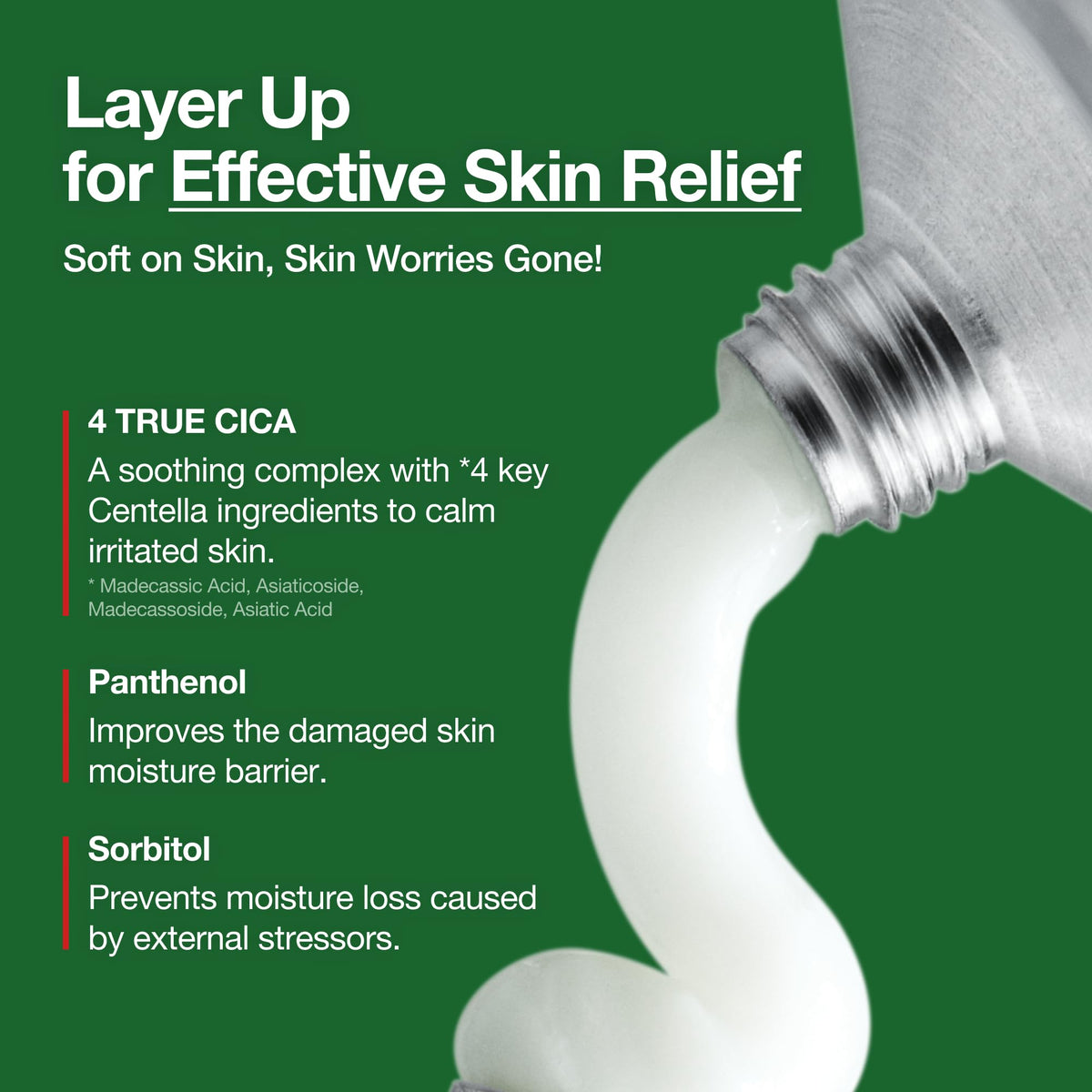 ANUA Heartleaf Centella Red Spot Cream application on skin