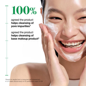 ANUA Heartleaf Cleansing Foam lather on skin
