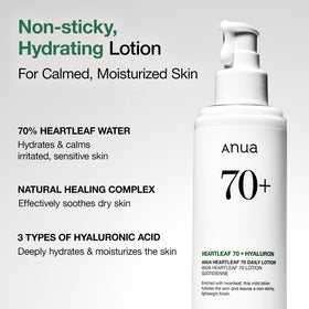 ANUA Heartleaf Daily Lotion texture on hand