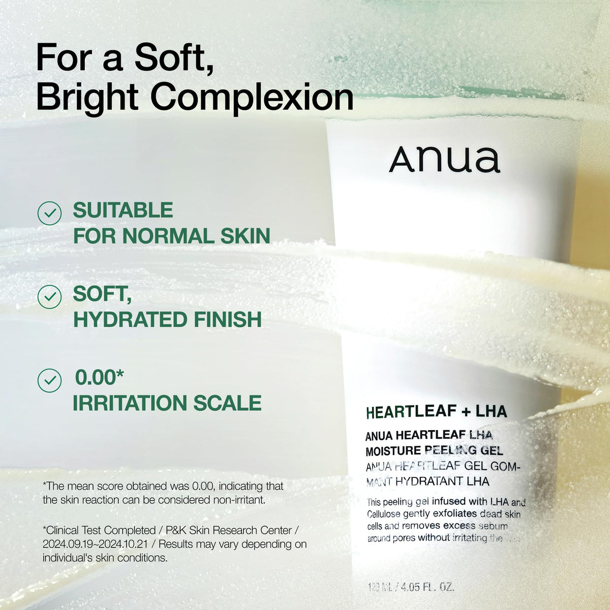 ANUA Heartleaf LHA Moisture Peeling Gel product size comparison
