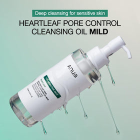 ANUA Heartleaf Pore Cleansing Oil bottle with pump