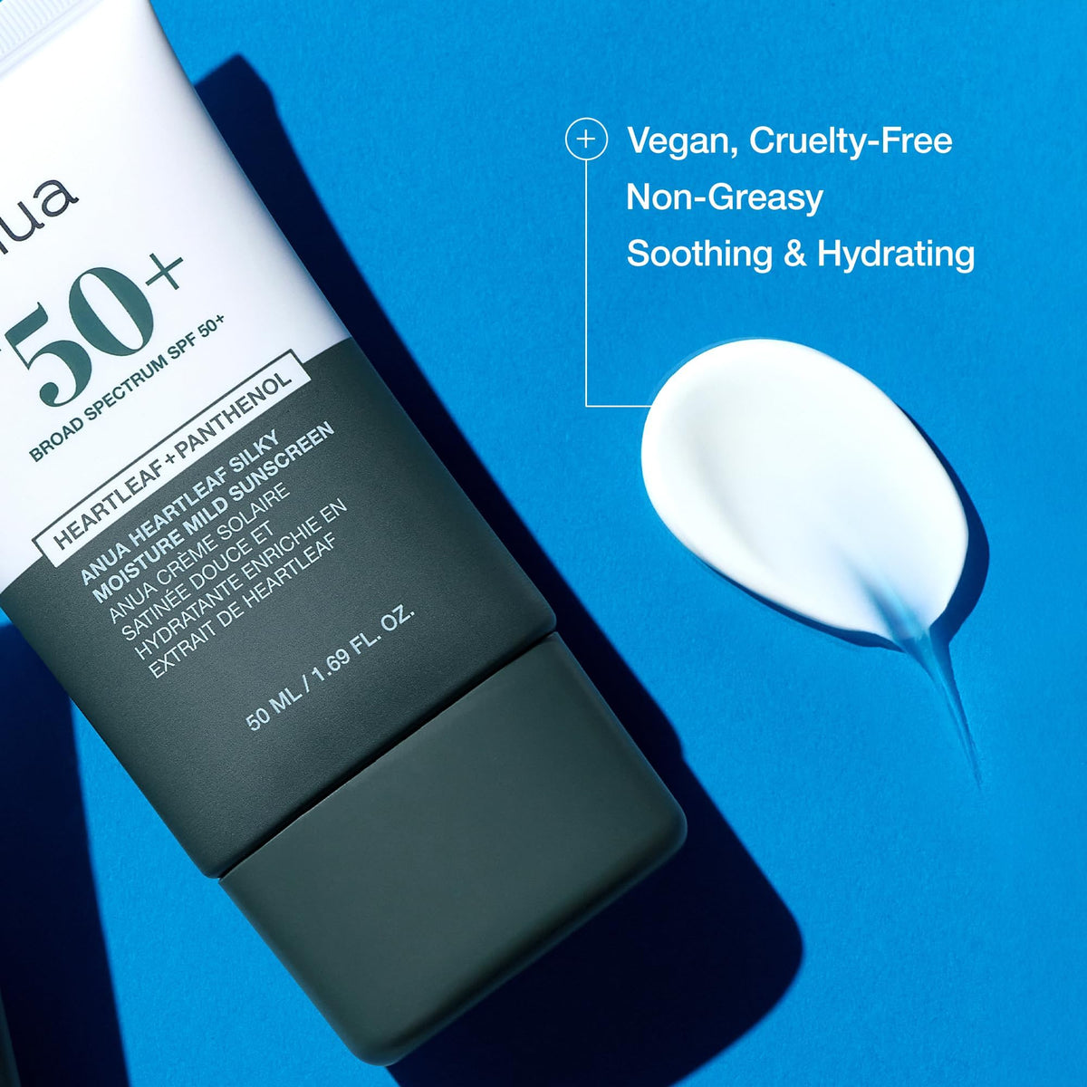 ANUA Heartleaf Silky Moisture Mild Sunscreen packaging details